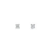 14k White Gold .75CT G VS2 Princess Cut Diamond Stud earrings